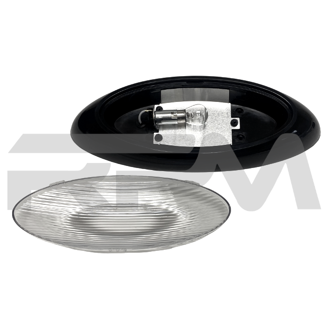 Tiffin RV Porch Light Black w/ Clear Lens 5002012 | RV Parts Masters, OEM Tiffin Motorhome Parts
