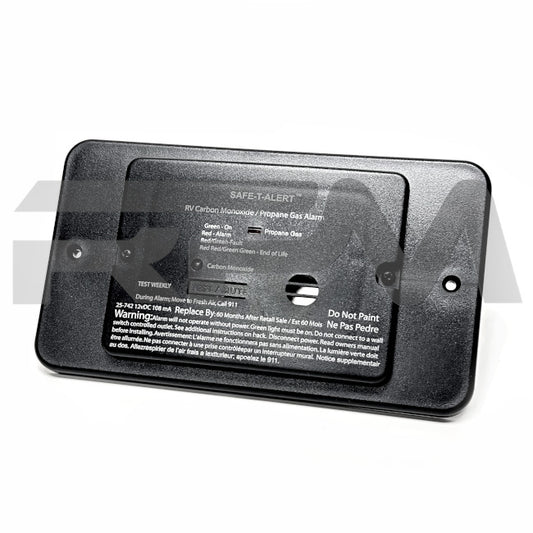 Tiffin RV Safe-T-Alert 25-742-BL-TR Black Carbon Monoxide / Propane Gas Alarm 5060082-TR | RV Parts Masters, OEM Tiffin Motorhome Parts