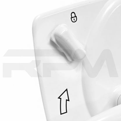 Tiffin RV Entry Door Lock Interior Handle White 24607 | RV Parts Masters, OEM Tiffin Motorhome Parts