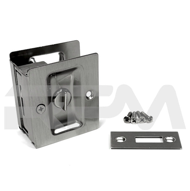Tiffin RV Double Sided Pocket Door Lock Satin Nickel 8677 | RV Parts Masters, OEM Tiffin Motorhome Parts