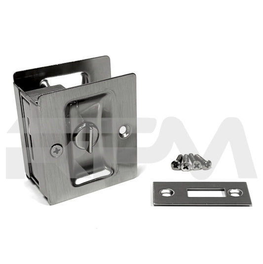 Tiffin RV Double Sided Pocket Door Lock Satin Nickel 8677 | RV Parts Masters, OEM Tiffin Motorhome Parts