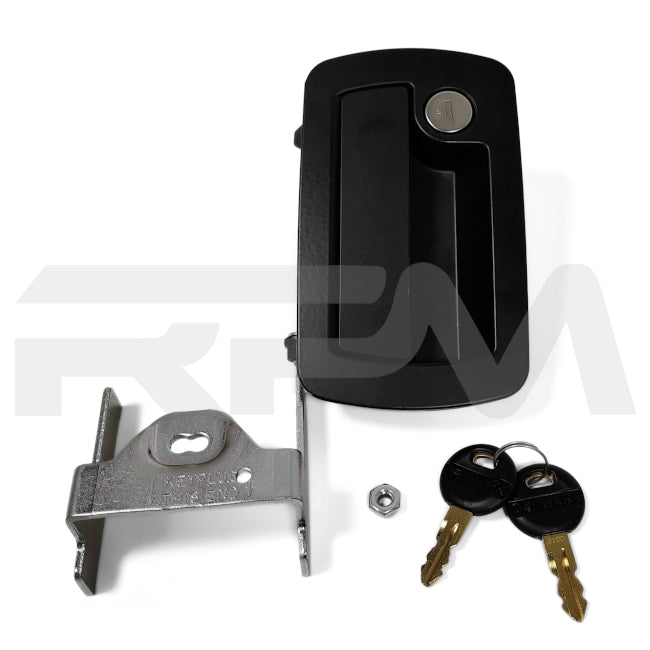 Tiffin RV RH Paddle Entry Door Handle Black 34130 | RV Parts Masters, OEM Tiffin Motorhome Parts