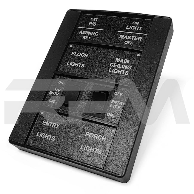 Tiffin RV Spyder Entry Control Switch Panel 6-Position 5030597 | RV Parts Masters, OEM Tiffin Motorhome Parts