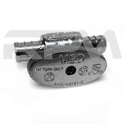 Tiffin RV Chrome Shut Off Valve for Water Line 1/2" Pex 3008 | RV Parts Masters, OEM Tiffin Motorhome Parts