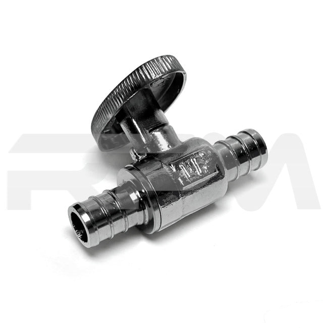 Tiffin RV Chrome Shut Off Valve for Water Line 1/2" Pex 3008 | RV Parts Masters, OEM Tiffin Motorhome Parts