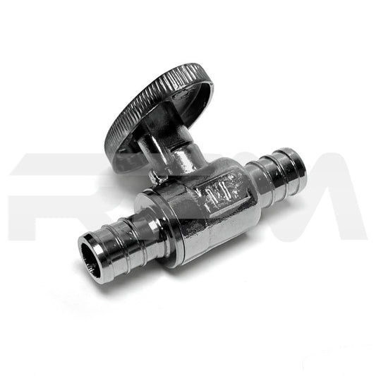 Tiffin RV Chrome Shut Off Valve for Water Line 1/2" Pex 3008 | RV Parts Masters, OEM Tiffin Motorhome Parts