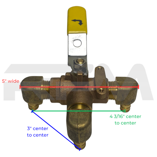 Tiffin RV Standard 3-Way Diversion Ball Valve 5021846 | RV Parts Masters, OEM Tiffin Motorhome Parts