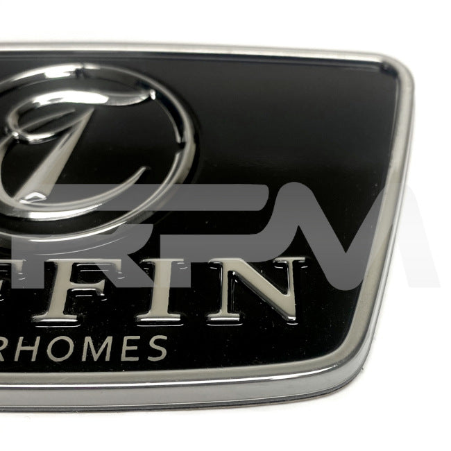 Tiffin RV Black &amp; Silver Hood Emblem Decal 5045523 | RV Parts Masters, OEM Tiffin Motorhome Parts