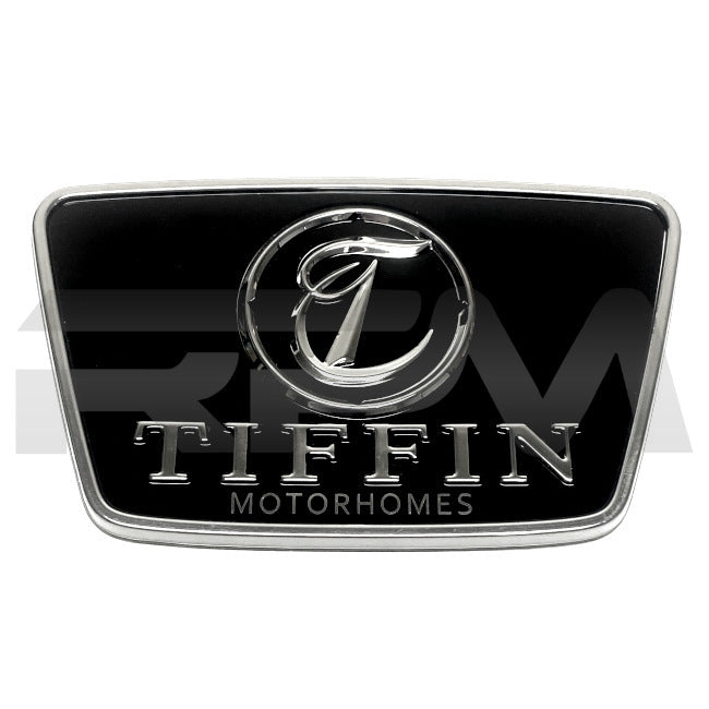 Tiffin RV Black & Silver Hood Emblem Decal 5045523 | RV Parts Masters, OEM Tiffin Motorhome Parts