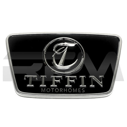 Tiffin RV Black &amp; Silver Hood Emblem Decal 5045523 | RV Parts Masters, OEM Tiffin Motorhome Parts