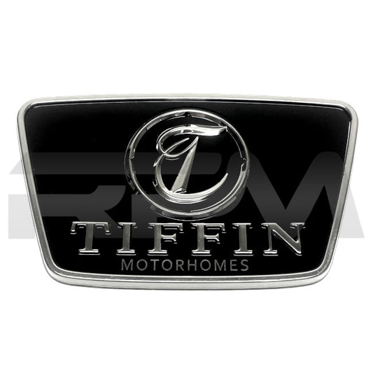 Tiffin RV Black & Silver Hood Emblem Decal 5045523 | RV Parts Masters, OEM Tiffin Motorhome Parts