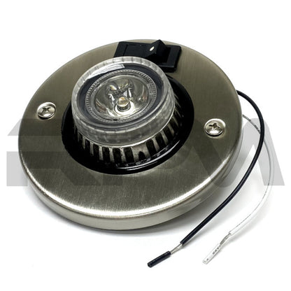 Tiffin RV Recessed LED Eyeball Light Satin Nickel 5032142  | RV Parts Masters, OEM Tiffin Motorhome Parts