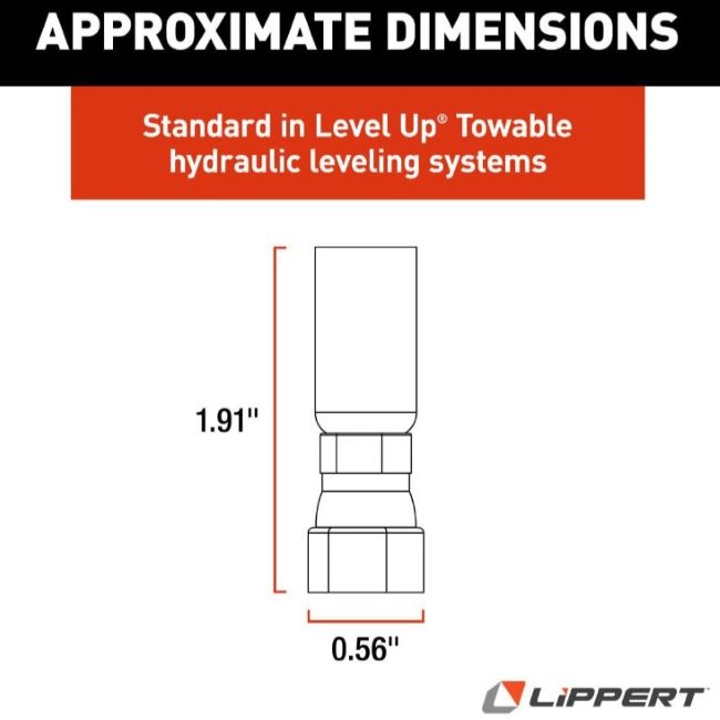 Tiffin RV Lippert 138416 Hydraulic Hose End Fitting (JIC-F) 5138951 | RV Parts Masters, OEM Tiffin Motorhome Parts