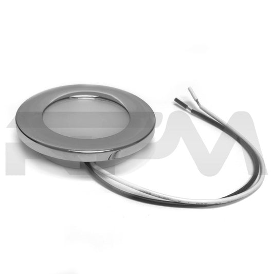 Tiffin RV Ceiling Light 12V LED Chrome 2.7" Round 5140150 | RV Parts Masters, OEM Tiffin Motorhome Parts