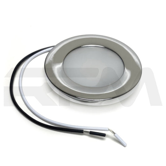 Tiffin RV Ceiling Light 12V LED Chrome 2.7" Round 5140150 | RV Parts Masters, OEM Tiffin Motorhome Parts