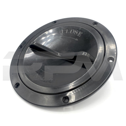 Tiffin RV Deck Plate Screw-In Access Port 5 in. Black 7608 | RV Parts Masters, OEM Tiffin Motorhome Parts