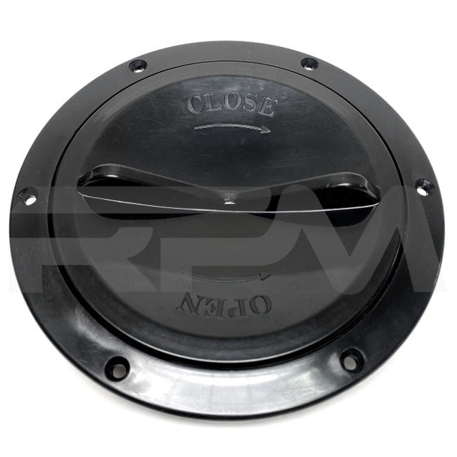 Tiffin RV Deck Plate Screw-In Access Port 5 in. Black 7608 | RV Parts Masters, OEM Tiffin Motorhome Parts