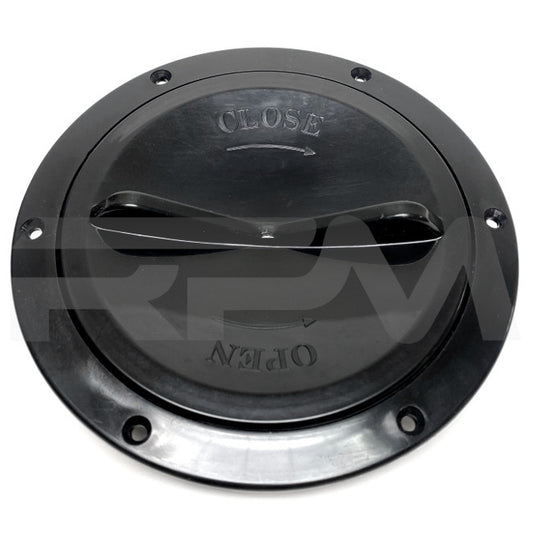 Tiffin RV Deck Plate Screw-In Access Port 5 in. Black 7608 | RV Parts Masters, OEM Tiffin Motorhome Parts