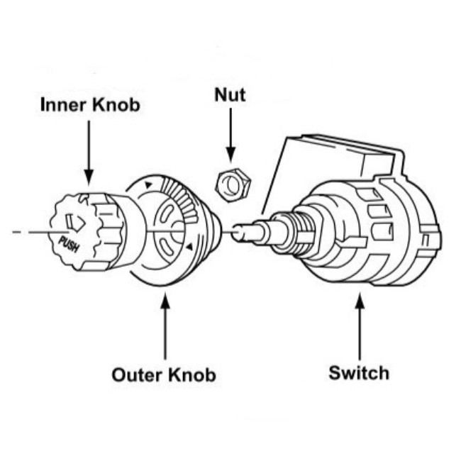 OEM 1995-2005 Chevy Cavalier Pontiac Sunfire Intermittent Wiper Switch – 22722738