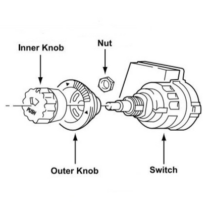 Tiffin RV Wiper Switch Set 1574 | RV Parts Masters, OEM Tiffin Motorhome Parts